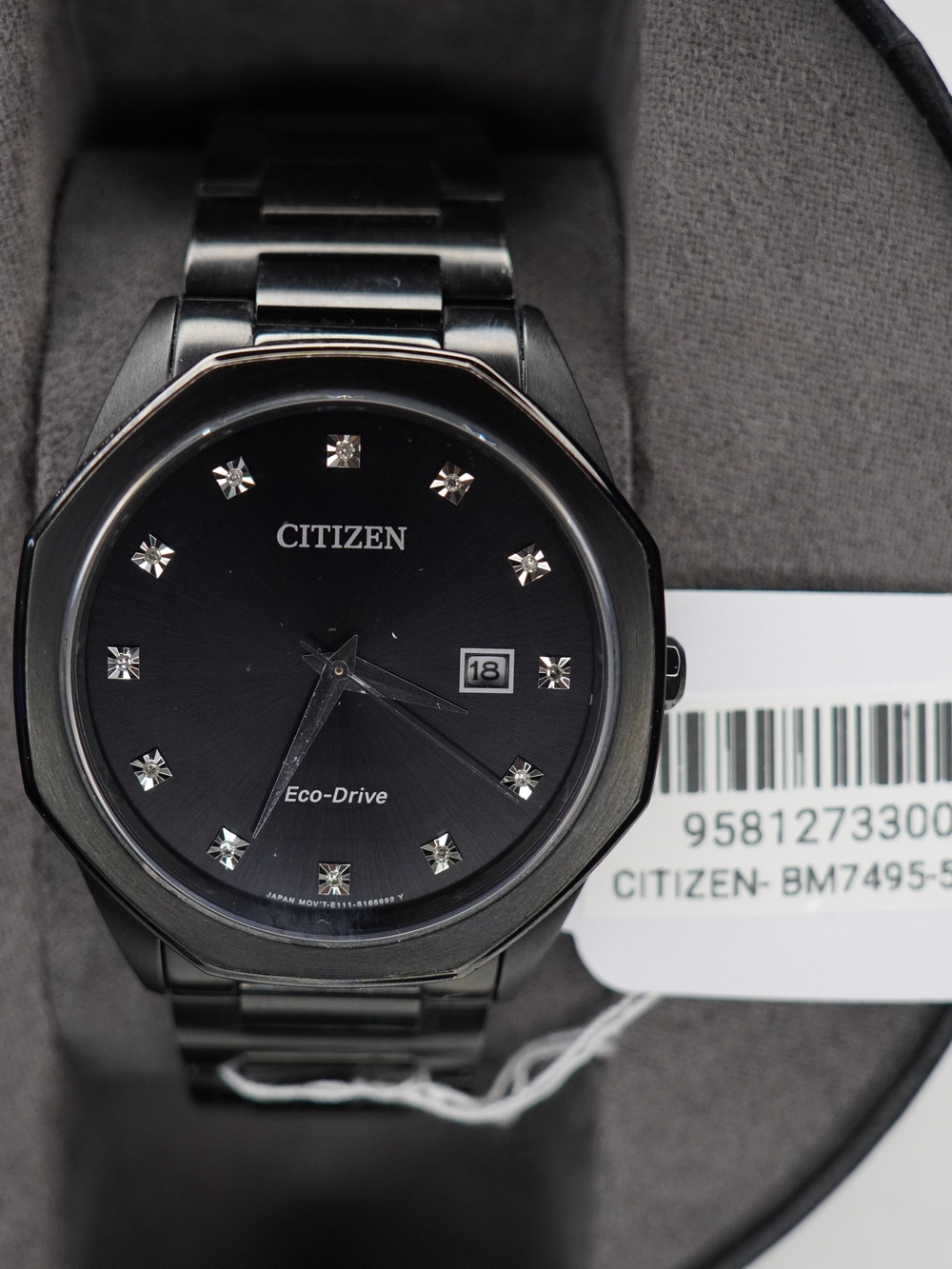 Citizen Corso BM7495-59G Eco-Drive Black Dial Date Black Men's Watch